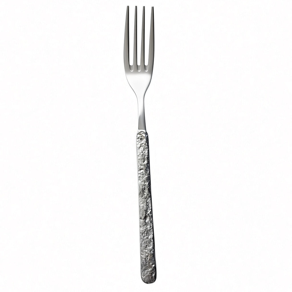 Finewick Hammered Handle Dinner Fork, Textured Stainless Steel Flatware for Everyday Dining