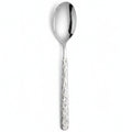 Finewick Hammered Handle Dinner Spoon, Textured Stainless Steel Flatware for Everyday Dining