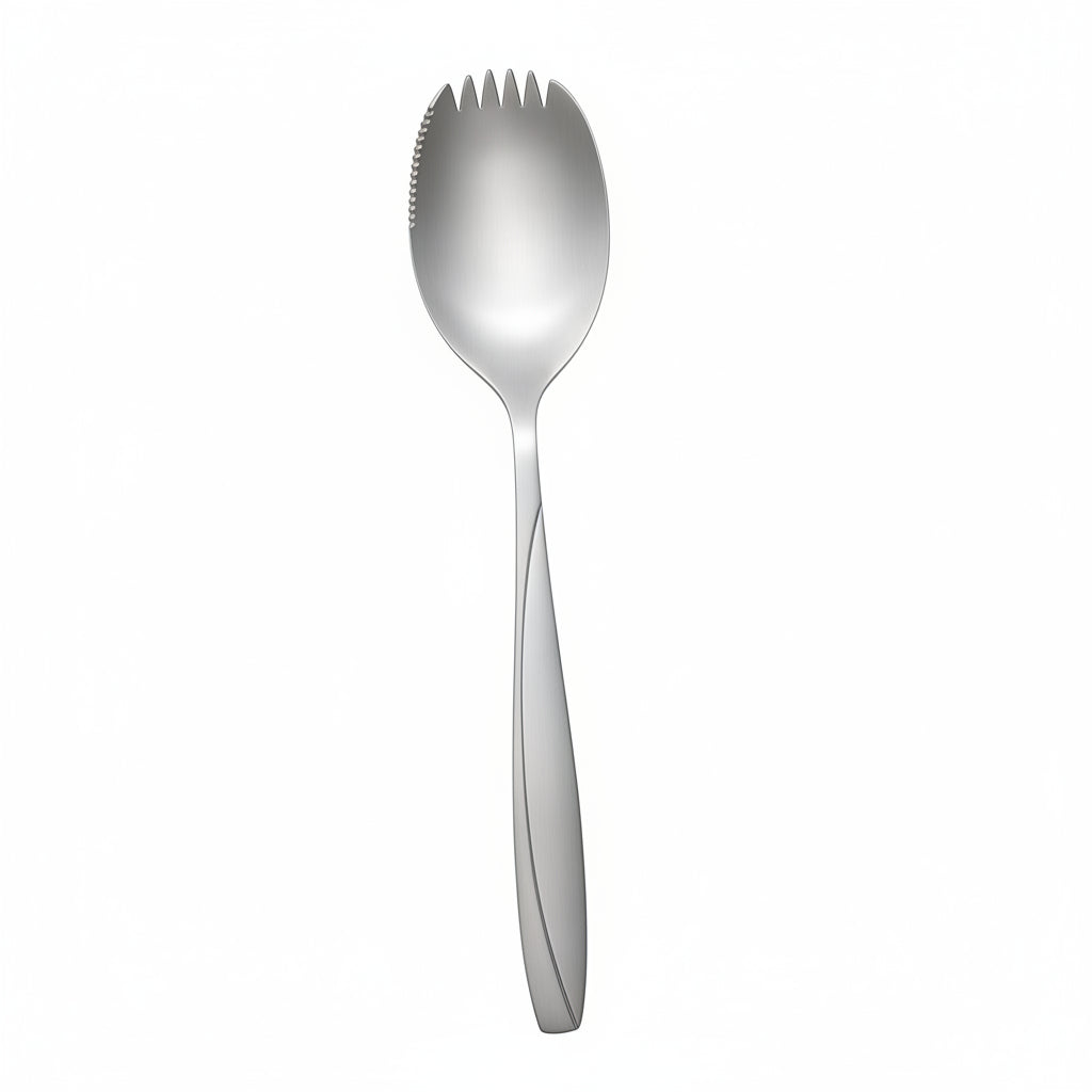 Finewick Satin Finish Spork, Stainless Steel Spoon-Fork Combo for Salad & Fruit