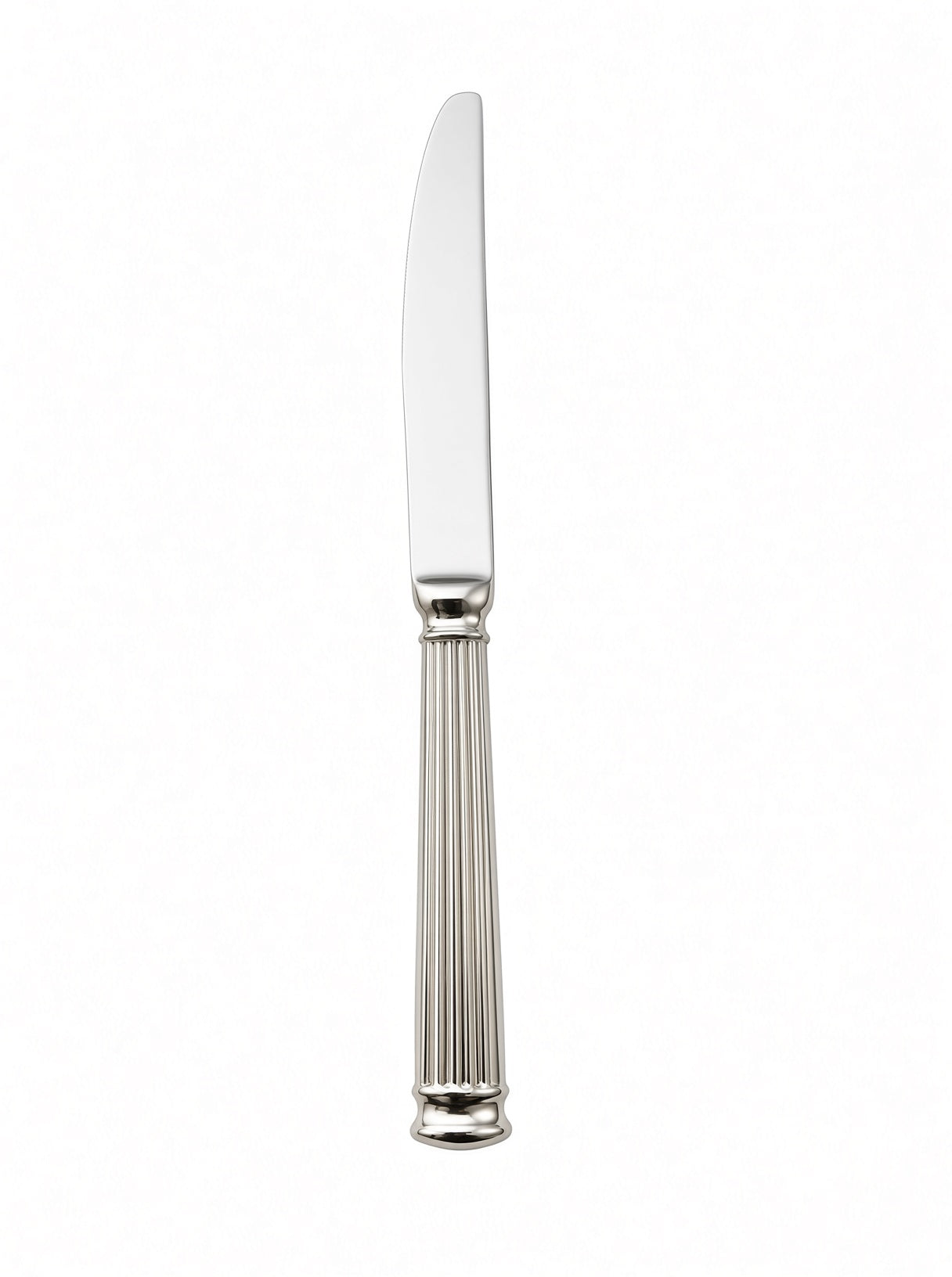 Finewick Reeded Handle Dinner Knife, Fluted Stainless Steel Flatware for Everyday Dining