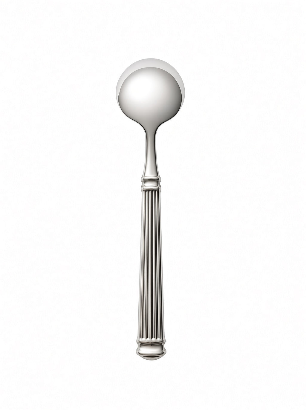 Finewick Reeded Handle Dinner Spoon, Fluted Stainless Steel Flatware for Everyday Dining