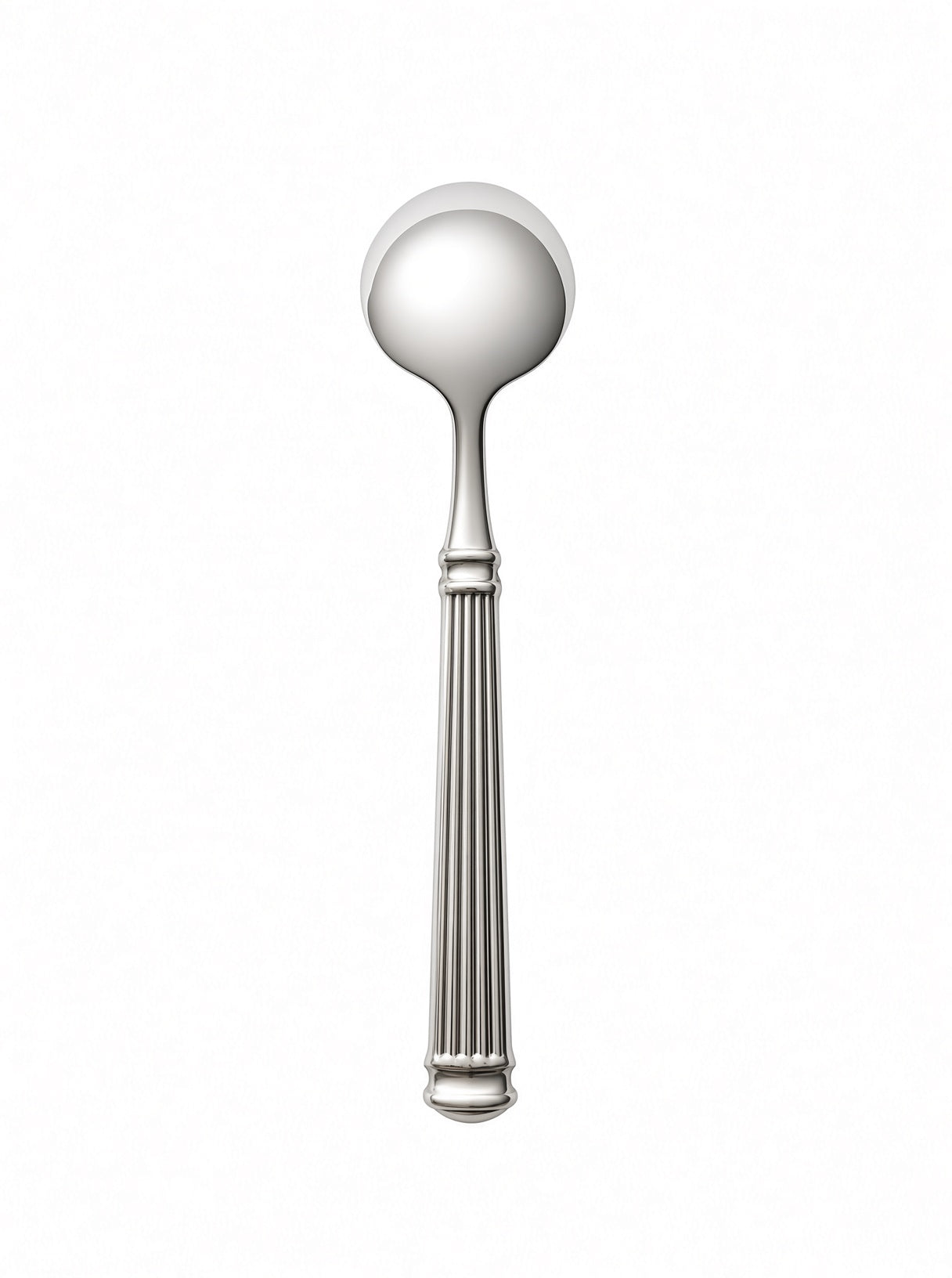 Finewick Reeded Handle Dinner Spoon, Fluted Stainless Steel Flatware for Everyday Dining