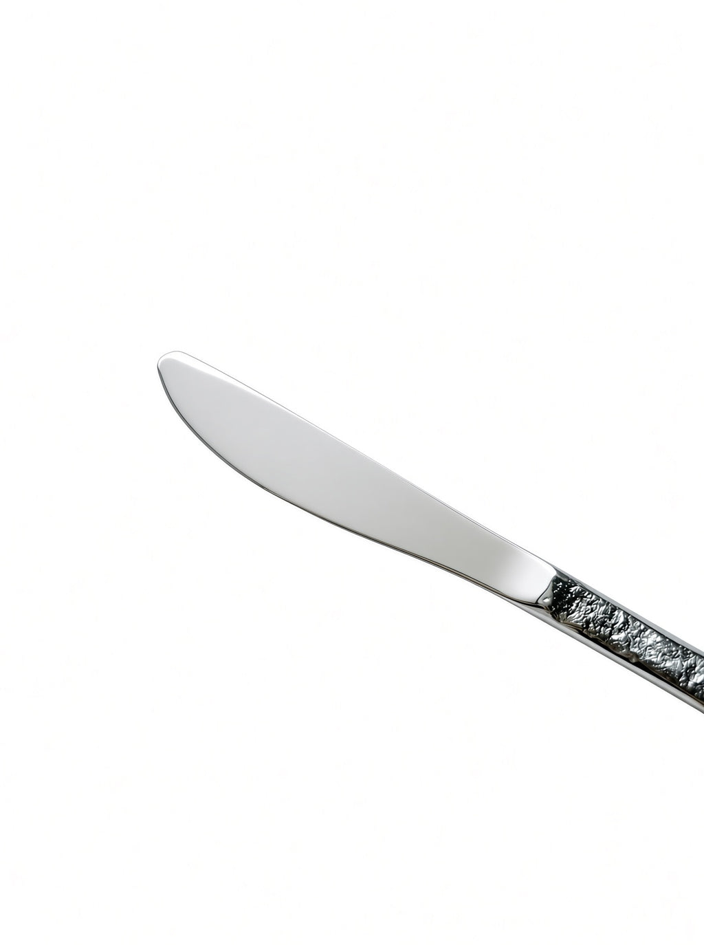 Finewick Hammered Handle Dinner Knife, Textured Stainless Steel Flatware for Everyday Dining