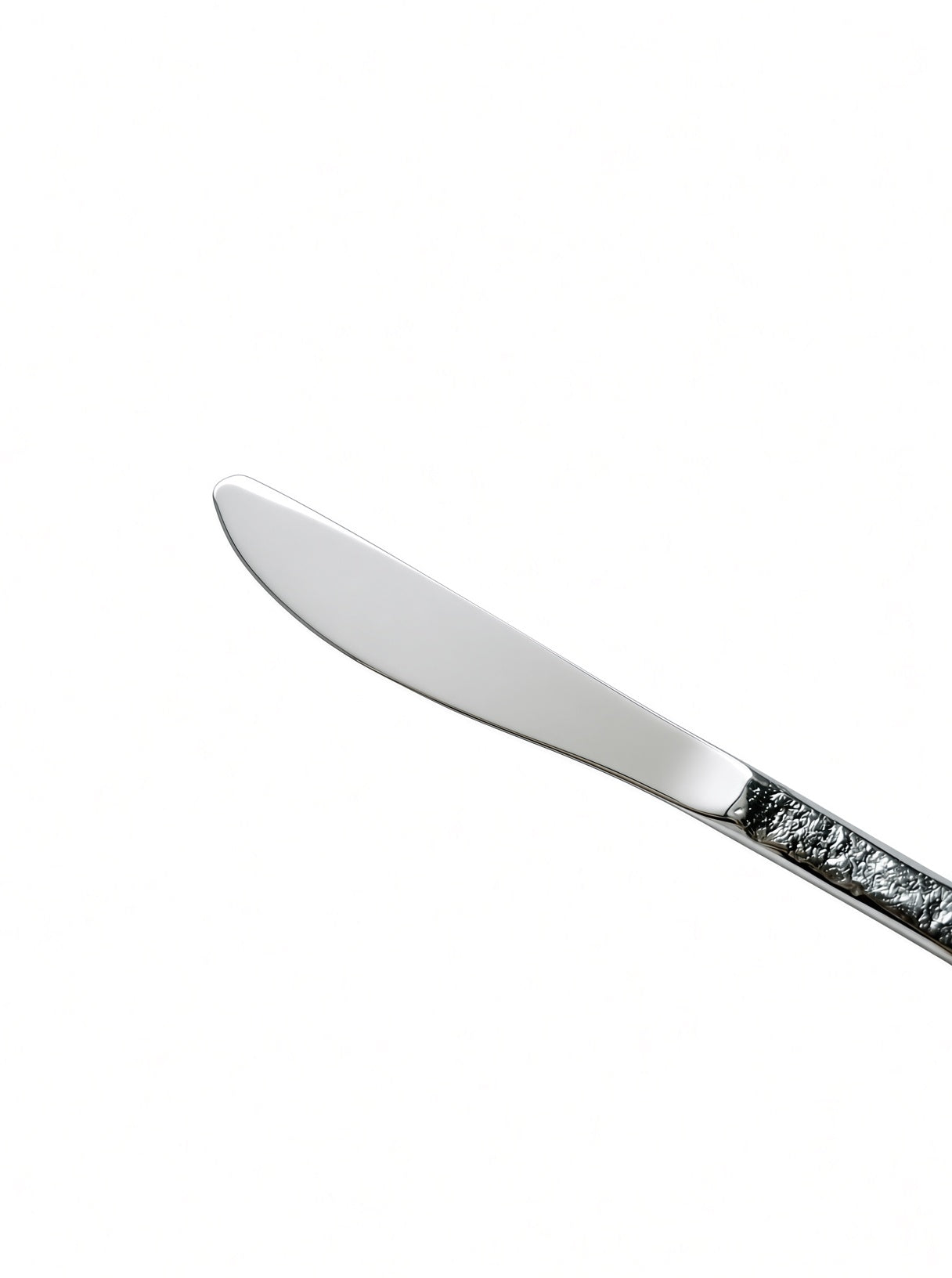 Finewick Hammered Handle Dinner Knife, Textured Stainless Steel Flatware for Everyday Dining