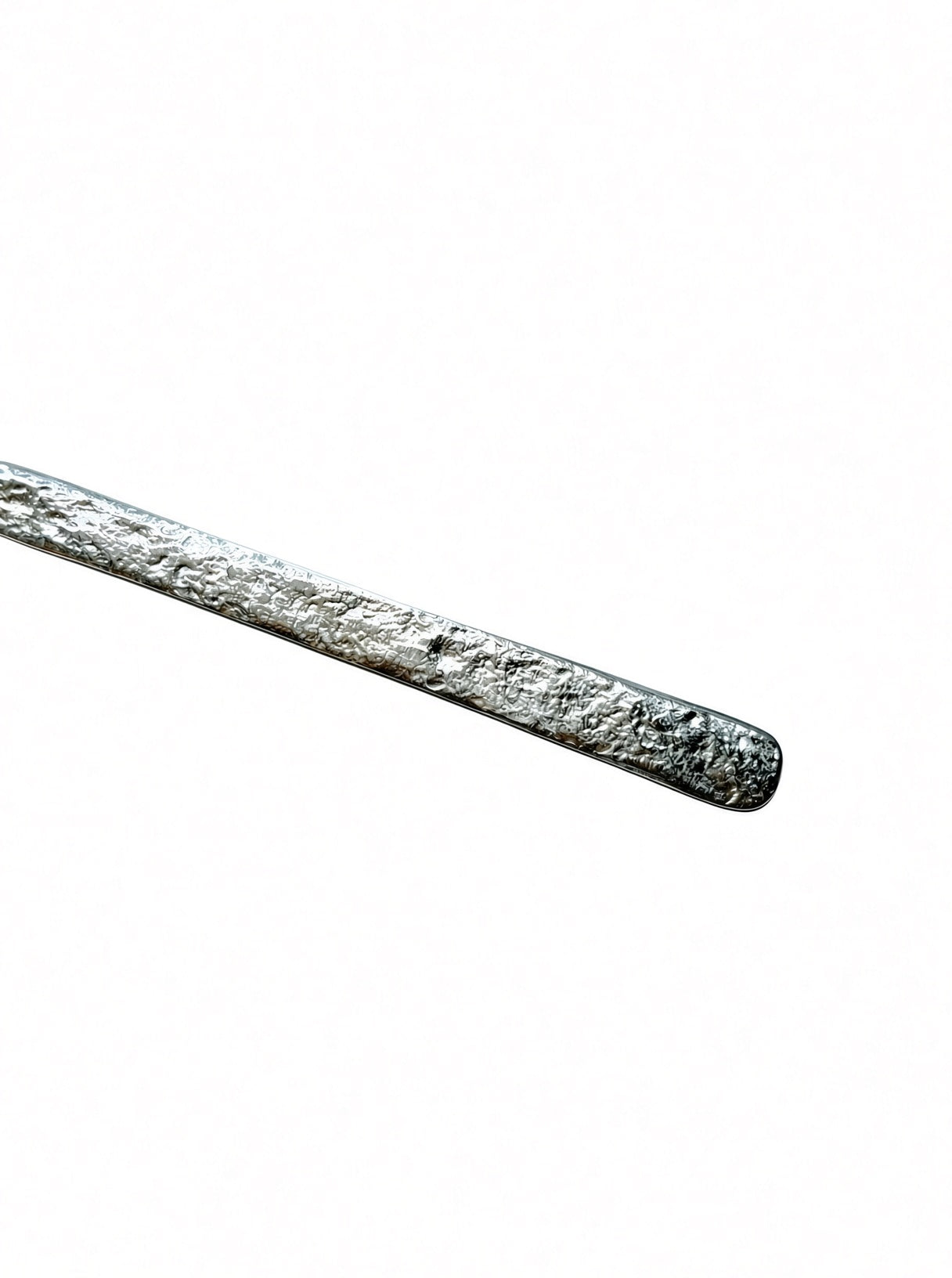 Finewick Hammered Handle Dinner Spoon, Textured Stainless Steel Flatware for Everyday Dining