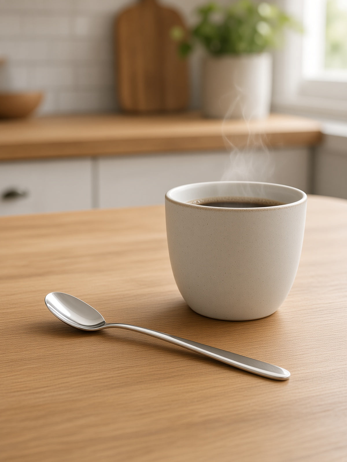 Finewick Long Handle Iced Coffee Spoon, Mirror-Polished Stainless Steel for Tea & Cold Drinks